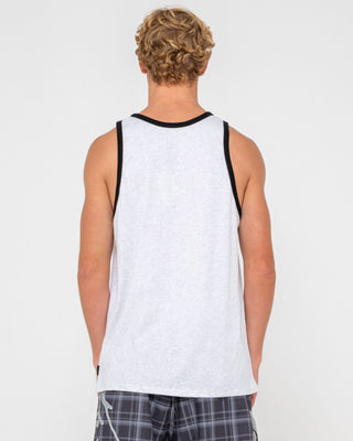 Man wearing Bright Tank in Ecru Marle