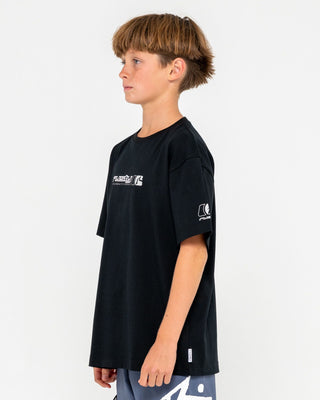 Boy wearing Jetsetter Tee Boys in Black