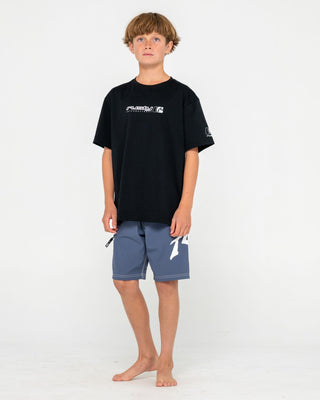 Boy wearing Jetsetter Tee Boys in Black