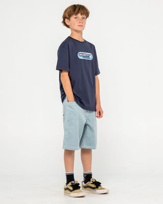 Boy wearing Capsule Short Sleeve Tee Boys in Navy Blue