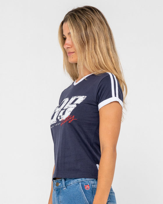 woman-wearing-le-sports-jersey-baby-tee-in-navy