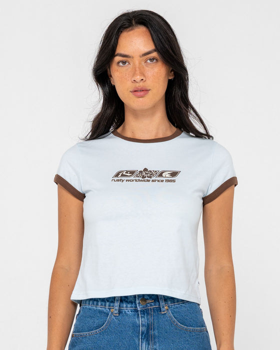 woman-wearing-snapper-contrast-ringer-mini-tee-in-retro-blue