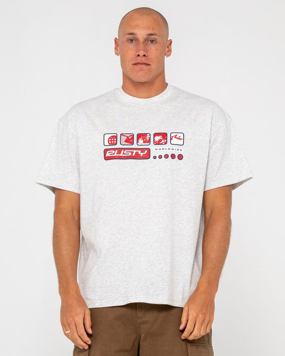 man-wearing-second-summer-short-sleeve-tee-in-ecru-marle