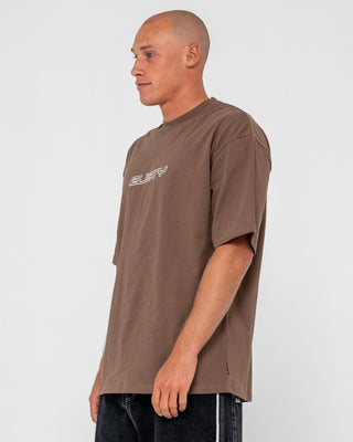Man wearing Flip Daddy Short Sleeve Tee in Pinecone