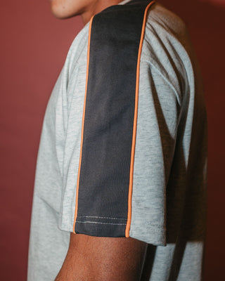 Man wearing Alonso Short Sleeve Tee in Ecru Marle