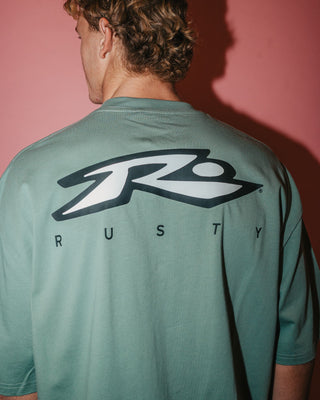 Man wearing Registered Short Sleeve Tee in Slate