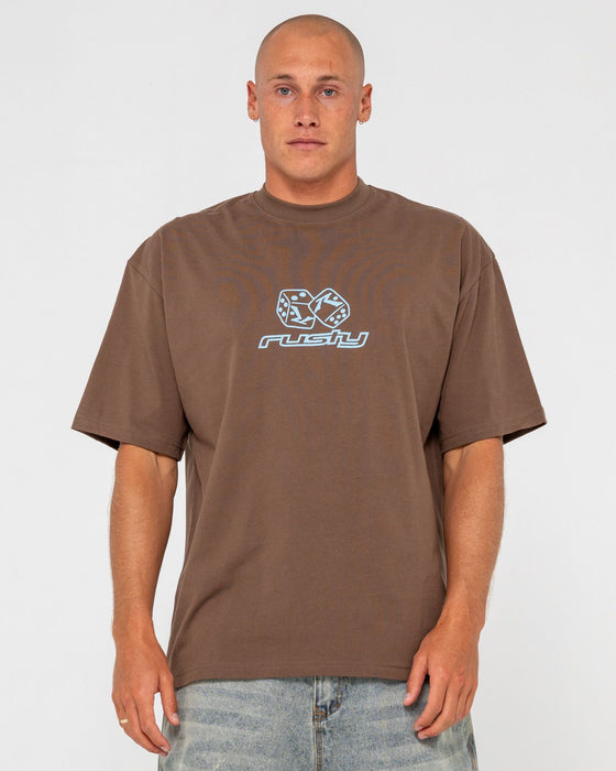 man-wearing-double-or-nothin-short-sleeve-tee-in-pinecone