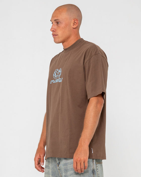 man-wearing-double-or-nothin-short-sleeve-tee-in-pinecone