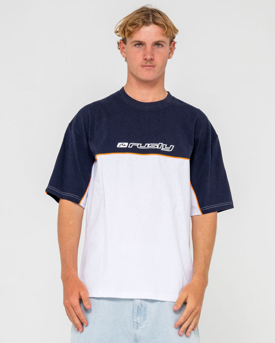 man-wearing-infinity-short-sleeve-tee-in-white-blue