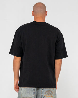 Man wearing Gaffa Taped Short Sleeve Tee in Black