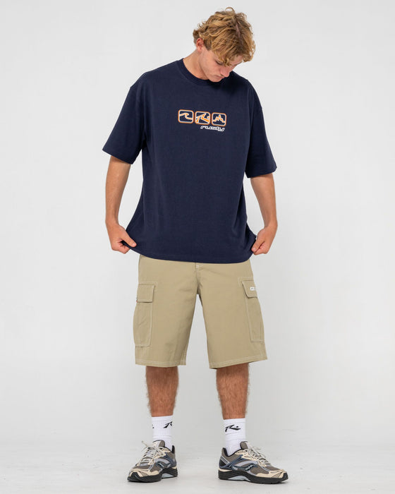 man-wearing-3-squared-short-sleeve-heavy-tee-in-navy-blue
