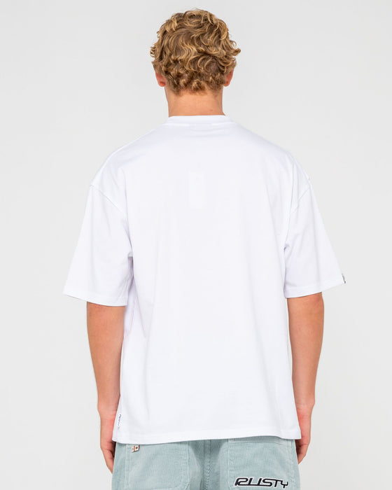 man-wearing-strike-out-short-sleeve-tee-in-white
