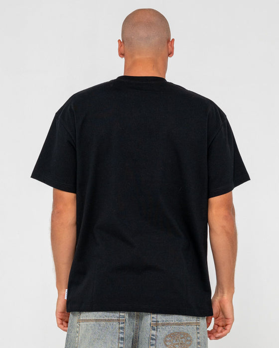 man-wearing-phone-a-friend-short-sleeve-tee-in-black