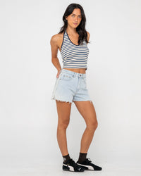 Penny Kick Flare Denim Short