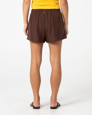 Woman wearing Palm Springs Comp Lounge Short in Java