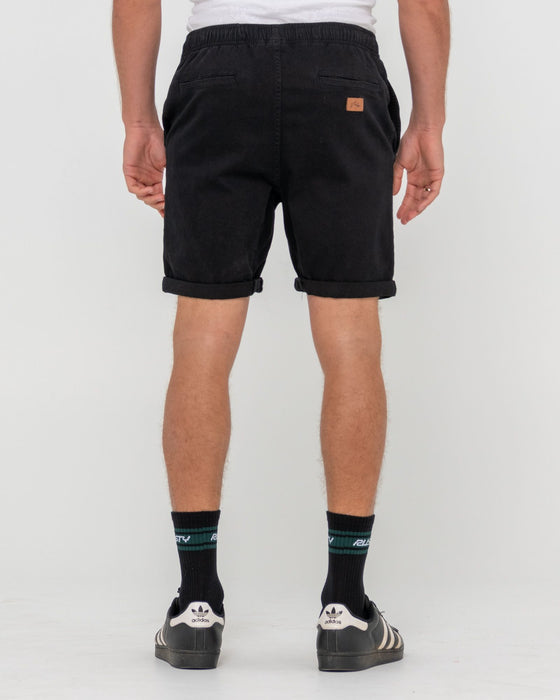 man-wearing-hooked-on-18-elastic-short-in-black