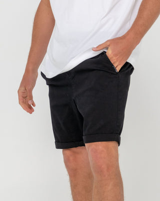 Man wearing Hooked On 18 Elastic Short in Black