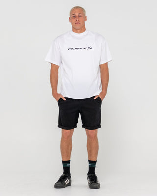 Man wearing Hooked On 18 Elastic Short in Black