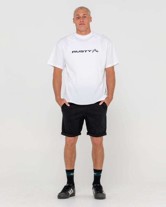 man-wearing-hooked-on-18-elastic-short-in-black