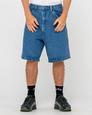 Man wearing Flip Daddy 2.0 Jort - Middy Blue in Middy Blue