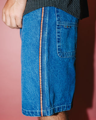 Man wearing Flip Daddy 2.0 Jort - Middy Blue in Middy Blue