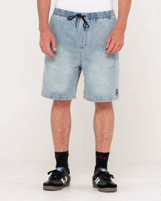 Man wearing Manila Heritage Jort in Hard Hat Blue