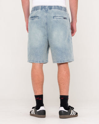 Man wearing Manila Heritage Jort in Hard Hat Blue