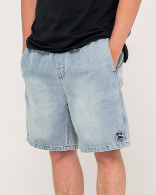 Man wearing Manila Heritage Jort in Hard Hat Blue