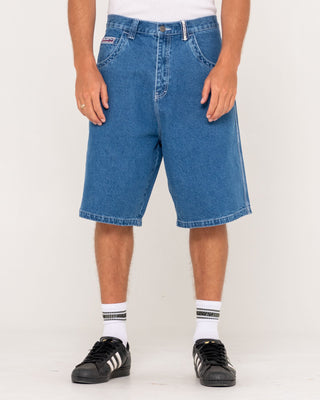 Man wearing Boonta Draggin Jort in Middy Blue