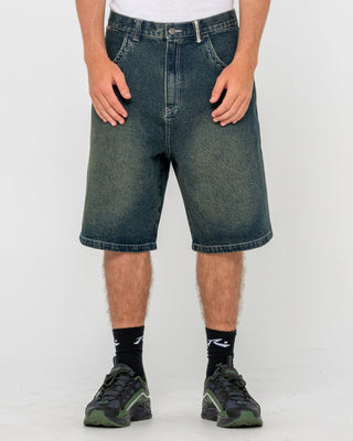 Man wearing Stone Cold Baggy Jort in Dark N Dirty