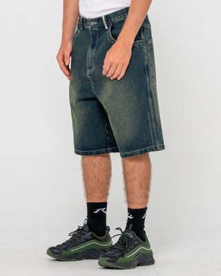 Man wearing Stone Cold Baggy Jort in Dark N Dirty