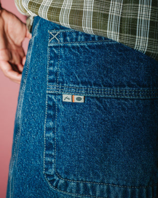 Man wearing Flip Daddy Tapeless Jort - Dark N Dirty in Dark N Dirty