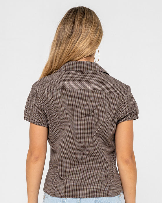 woman-wearing-missy-may-check-shirt-in-java-plaid