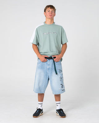 Mens Ridgemont Belt in Black / Teal