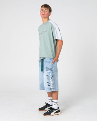 Mens Ridgemont Belt in Black / Teal
