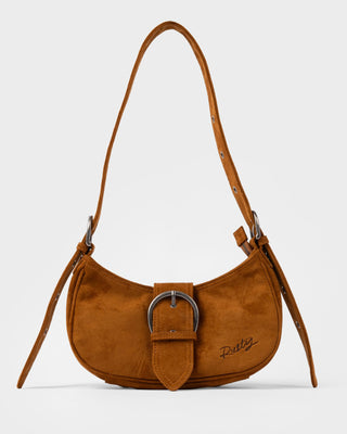 Womens Rodeo Suede Handbag in Nutshell
