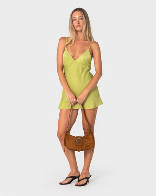 Womens Rodeo Suede Handbag in Nutshell