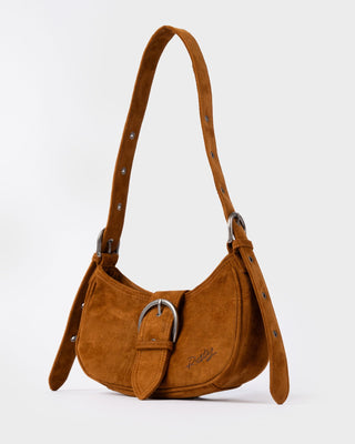 Womens Rodeo Suede Handbag in Nutshell