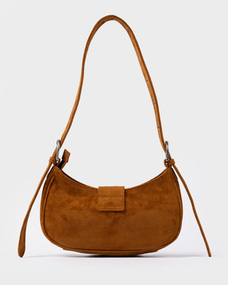 Womens Rodeo Suede Handbag in Nutshell