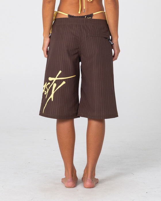 woman-wearing-cyberpunk-fixed-waist-boardshort-in-java-yellow
