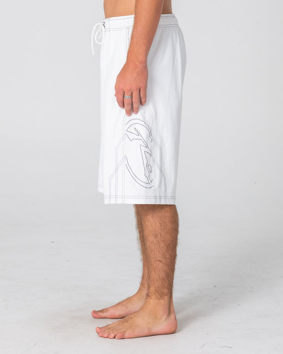 man-wearing-tombstones-hybrid-waist-boardshort-in-white