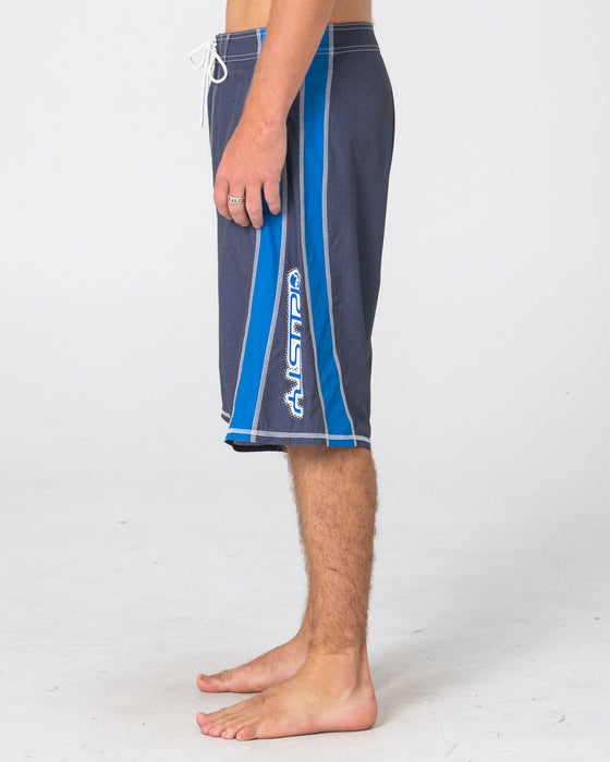 man-wearing-cybernate-fixed-waist-boardshort-in-steel