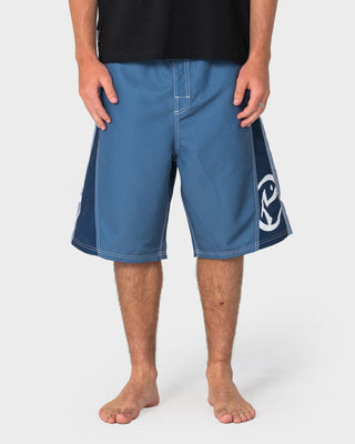 Man wearing Carnage Hybrid Waist Boardshort in China Blue