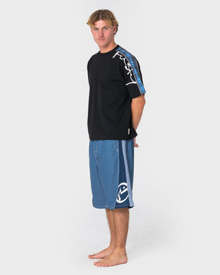 Man wearing Carnage Hybrid Waist Boardshort in China Blue
