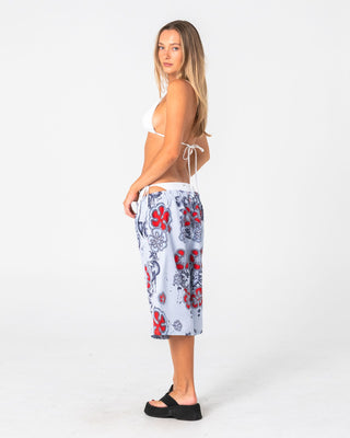Man wearing Rambo Elastic Waist Boardshort in Stone Grey