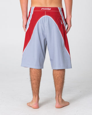 Man wearing Refract Fixed Waist Boardshort in Stone Grey