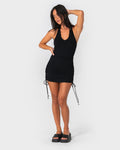 Halter It Up Ruched Mini Dress