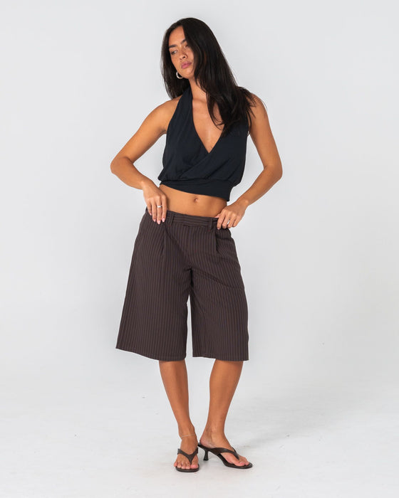 woman-wearing-honey-halter-top-in-black