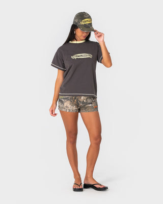 Womens Punked Camo Skate Cap in Camo