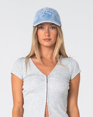 Womens Broken Signal Cord Skate Cap in Retro Blue
